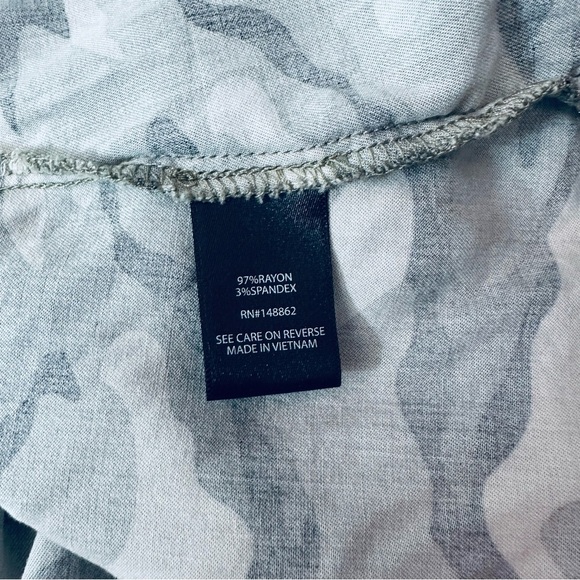 FLAWED Torrid Zip Front Shirt Dress Stretch Challis Camo Plus Size 1 1X 14 16 - Picture 11 of 15